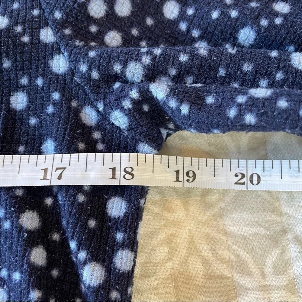 Nautica Navy Blue Bubble Print Long Sleeve Pajama Set Small